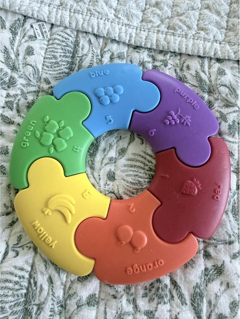 Jellystone Color Wheel Rainbow Silicone Sensory Toy Puzzle